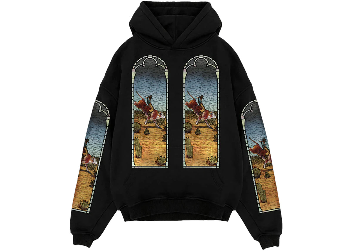 Who Decides War x EST Gee Stained Glass Hoodie Black