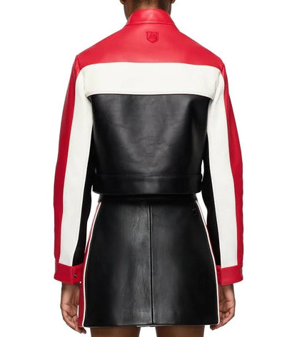 Avirex Women’s Leather MOTO Skirt Black/Red