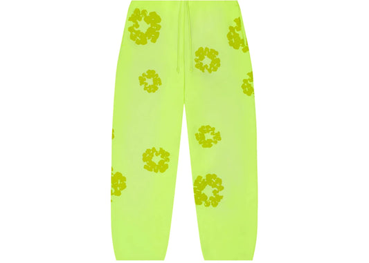 Denim Tears Mono Cotton Wreath Sweatpants Neon Green