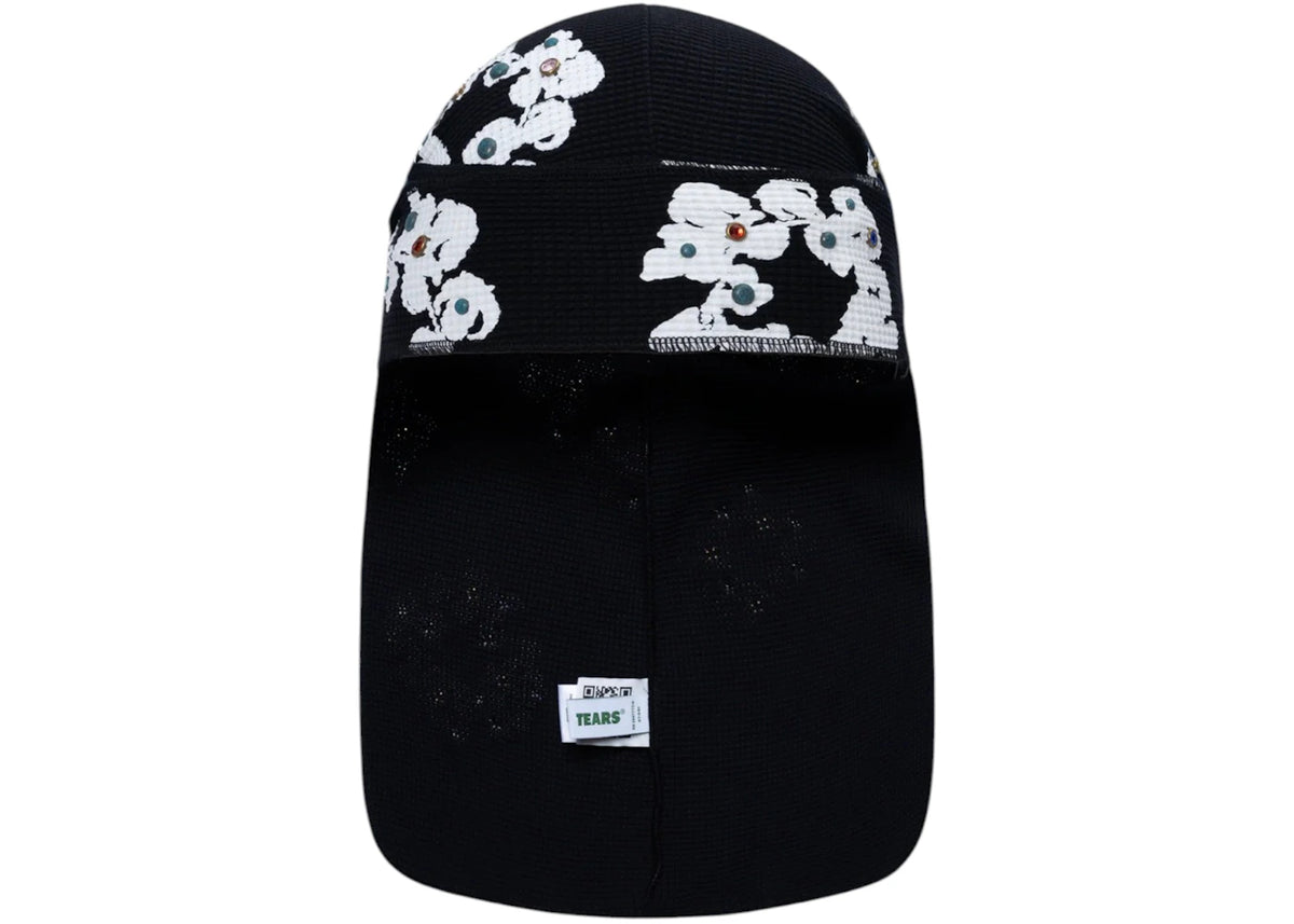 Denim Tears Rhinestone Cotton Wreath Durag Black