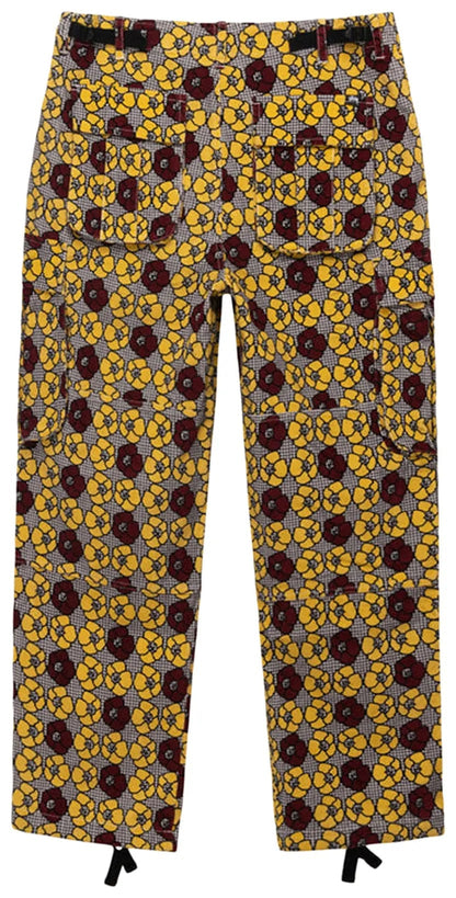 Stussy x Denim Tears Cord Cargo Pant Houndstooth Floral Print