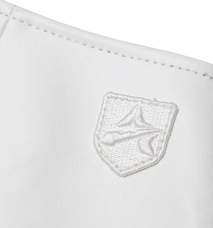Avirex Women’s Leather MOTO Skirt Snow White/ Blanche Neige