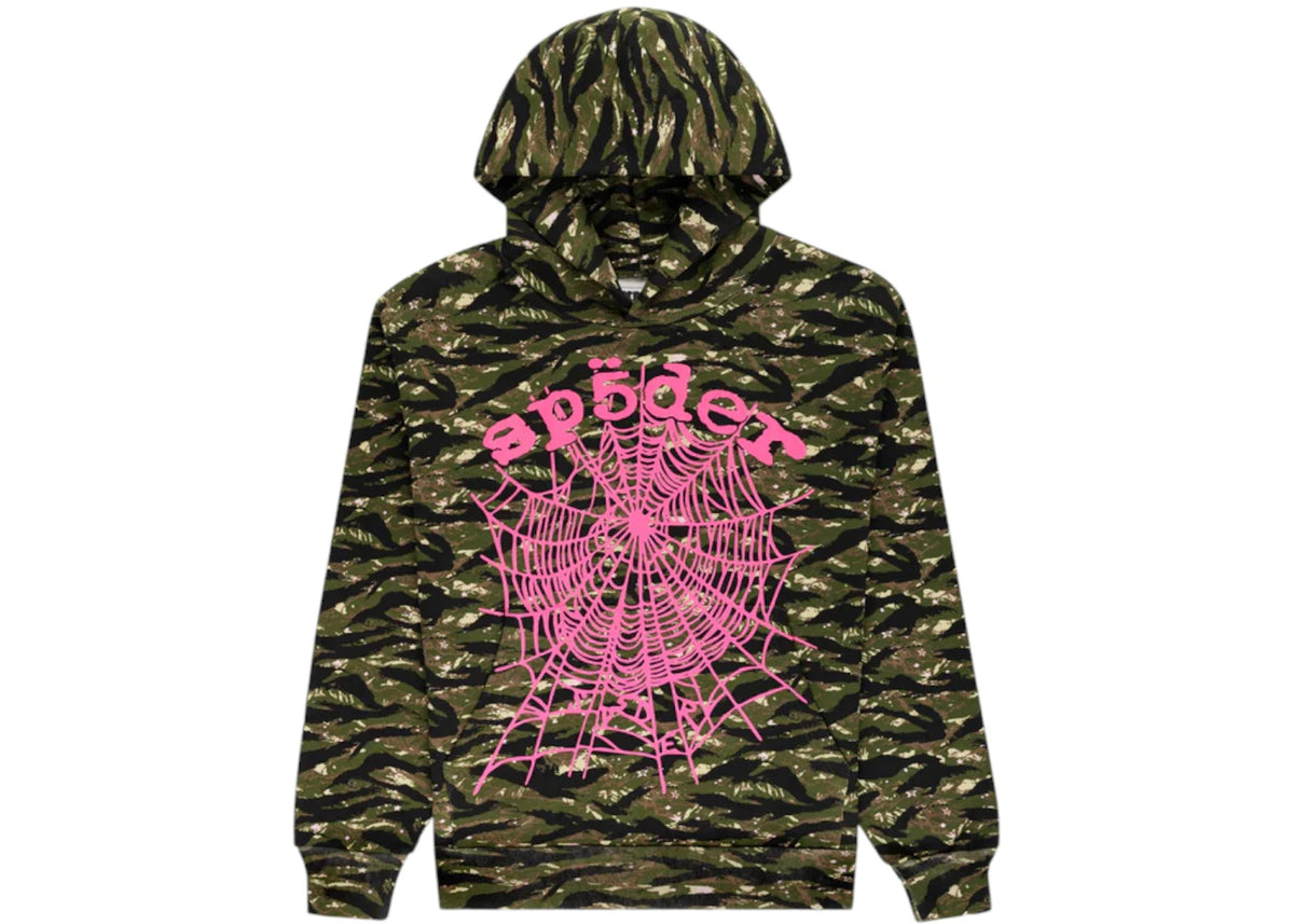 Sp5der OG Web V2 Tiger Camo Hoodie Tiger Camo