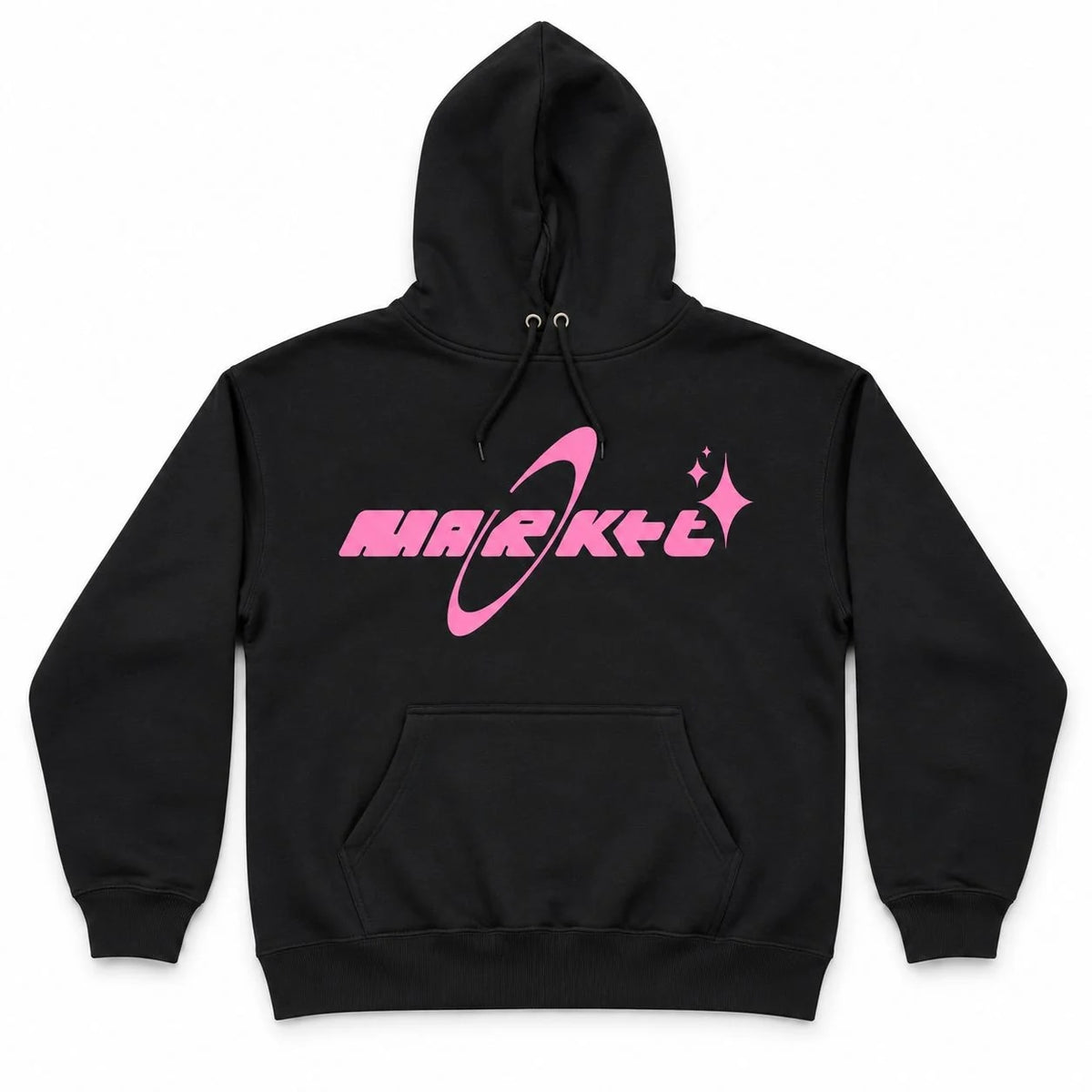 Market Orbit Logo Hoodie - Black - Pink