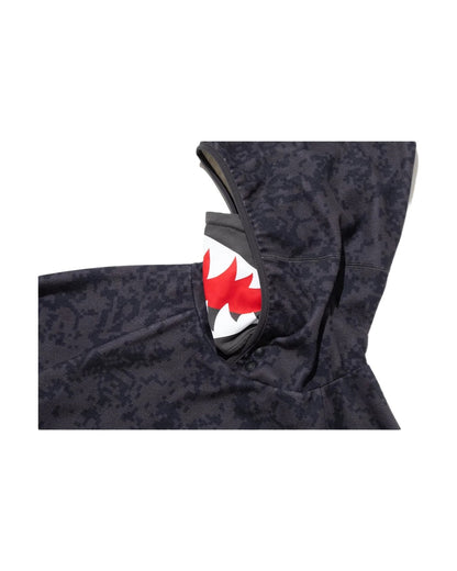 BAPE BY KAZUKI KURAISHI PIXELATE CAMO SHARK RELAXED FIT HOODIE MENS