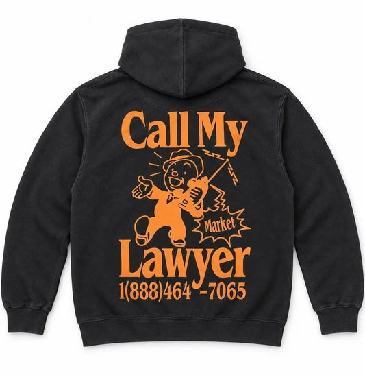 Call My Lawyer Cherub Hoodie - Black - Gold