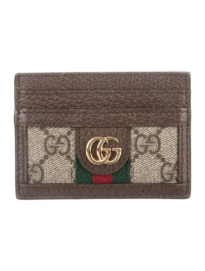 Gucci Ophidia leather-trimmed card case