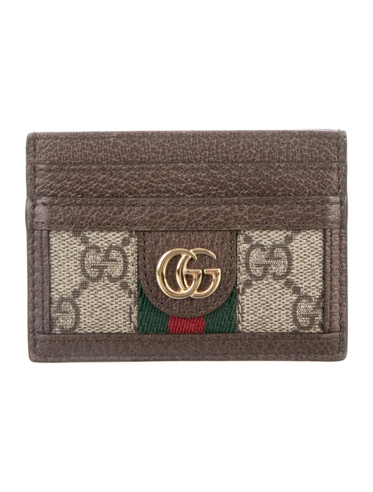 Gucci Ophidia leather-trimmed card case